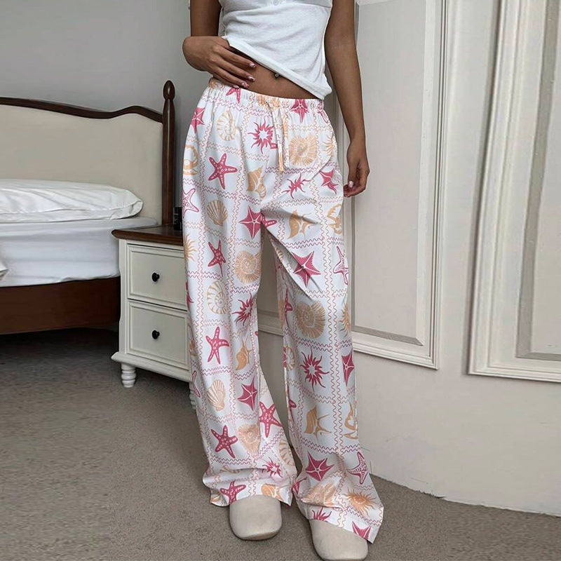 Temperament Leisure Trousers Wide-leg Straight Pants