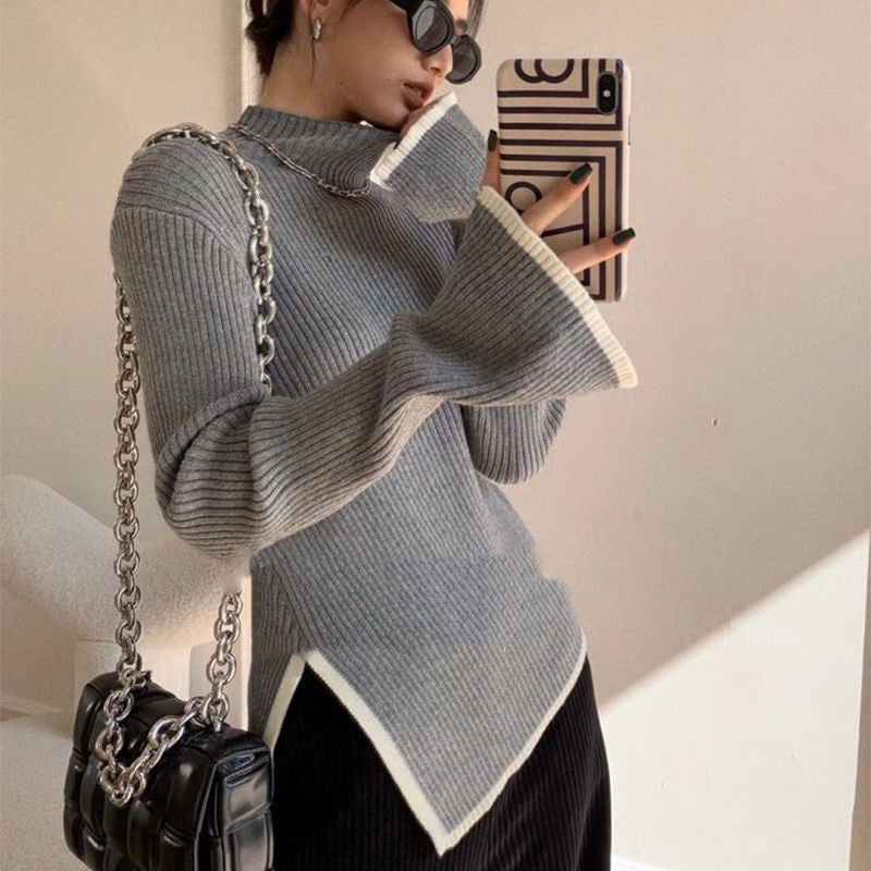 Women's Turtleneck All Match Western Style Knitwear