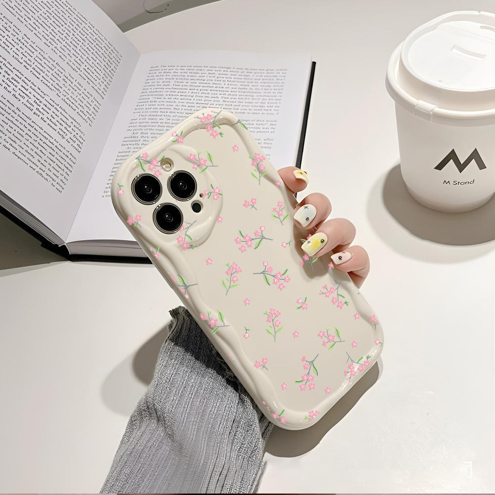 Cream Pattern Transparent Case