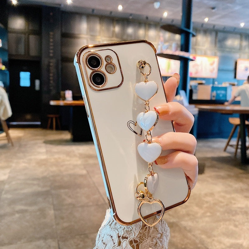 Electroplated Heart-shaped Mobile Phone case
