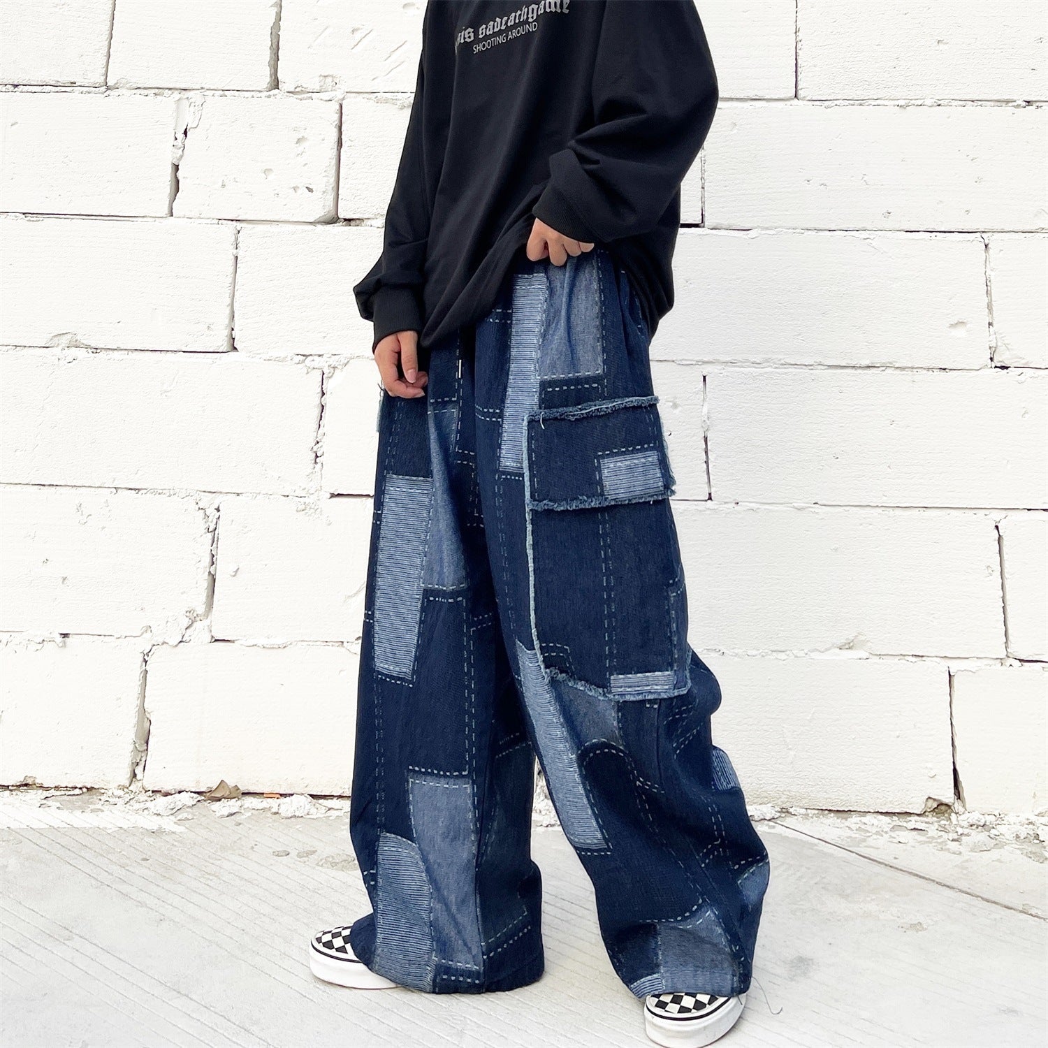 Vintage Jeans Wide Leg Pants Loose For Women