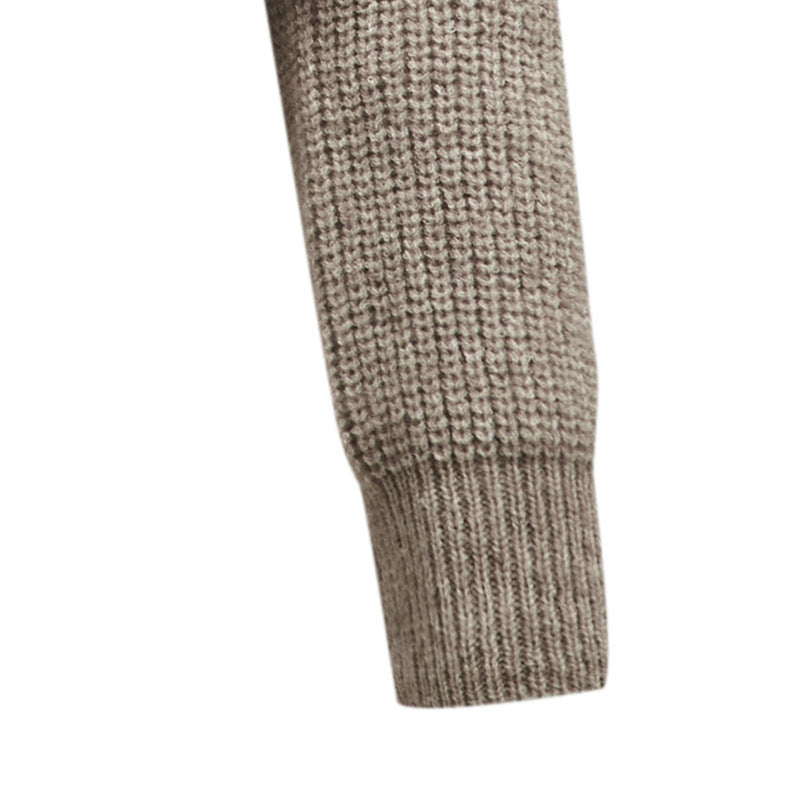 V-neck Lace-up Knitwear Casual Long-sleeved  Sweater