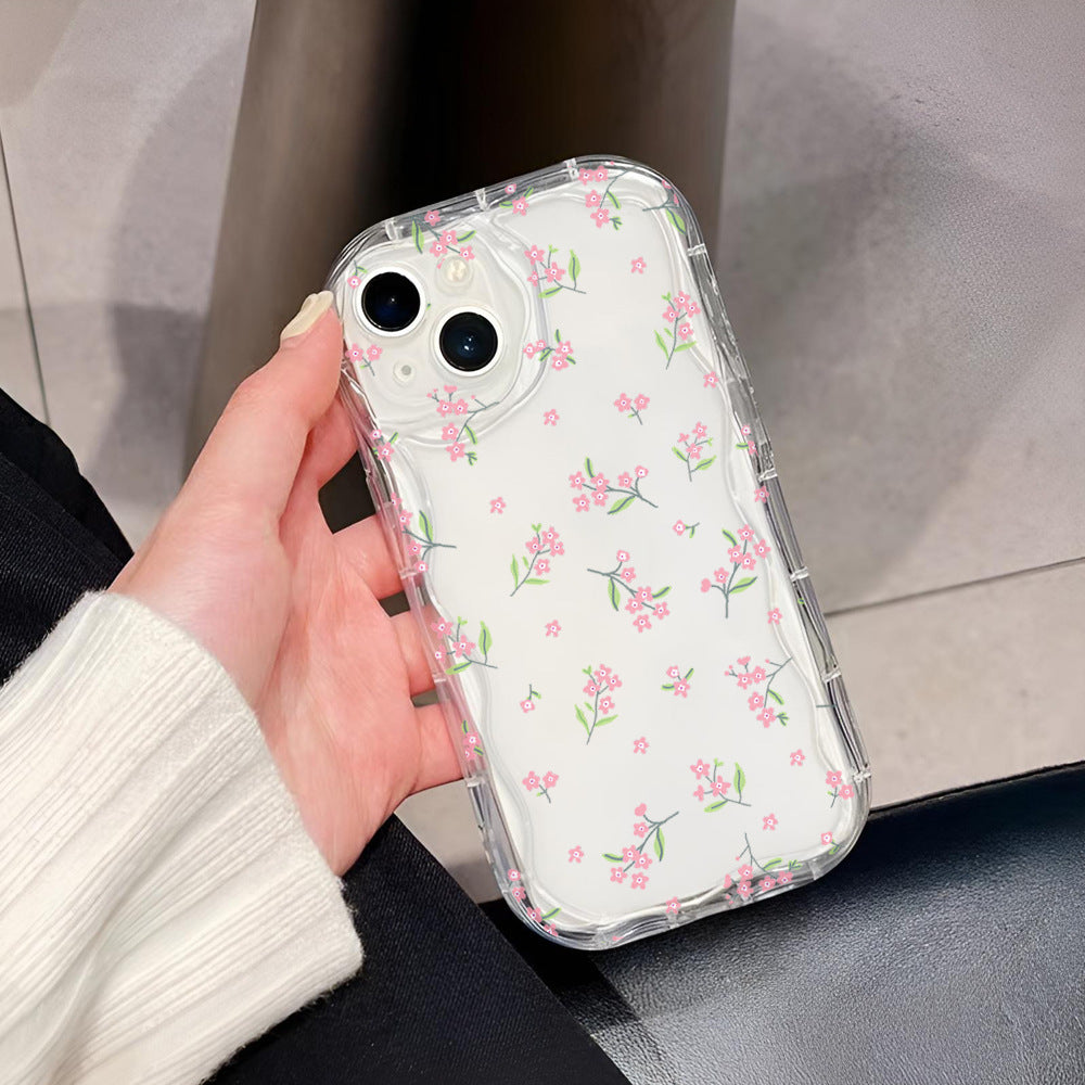 Cream Pattern Transparent Case